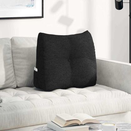Възглавница за гръб Черно 60 x 24 x 50 см текстил