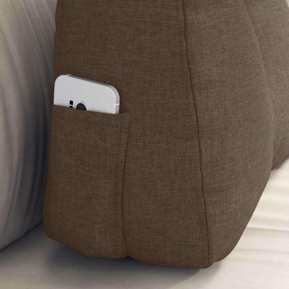 Възглавница за гръб Кафяво 60 x 24 x 50 см текстил