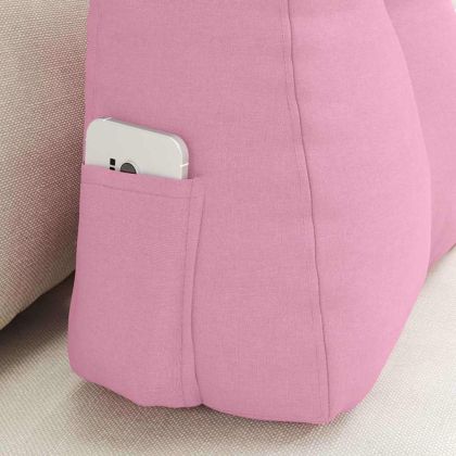 Възглавница за гръб Розово 60 x 24 x 50 см текстил