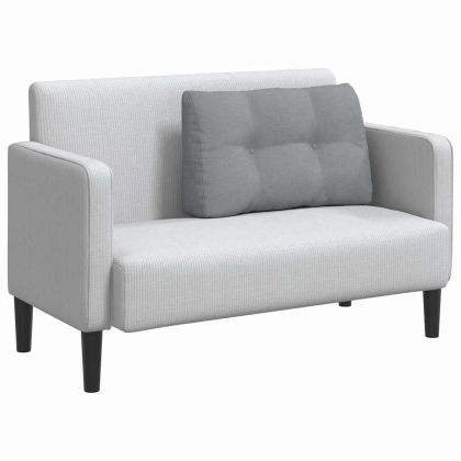 Възглавница за гръб Светлосиво 80 x 24 x 50 см текстил