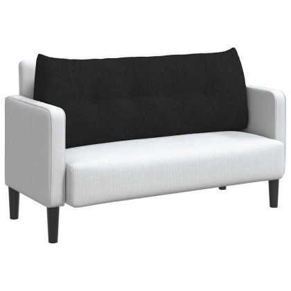 Възглавница за гръб Черно 120 x 24 x 50 см текстил