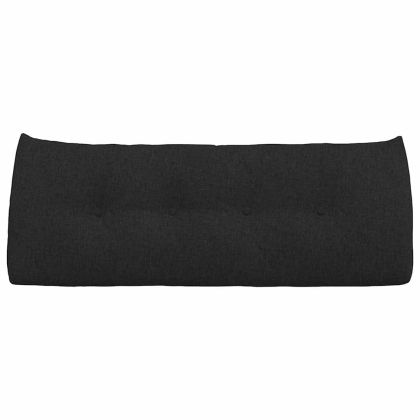 Възглавница за гръб Черно 120 x 24 x 50 см текстил