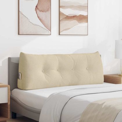 Възглавница за гръб Крем 120 x 24 x 50 см текстил