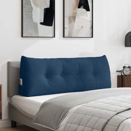 Възглавница за гръб Синьо 120 x 24 x 50 см текстил