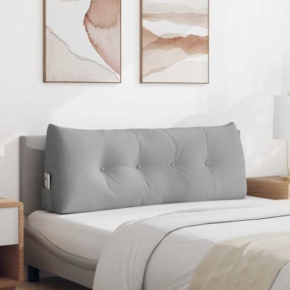 Възглавница за гръб Облачно сиво 120 x 24 x 50 см текстил