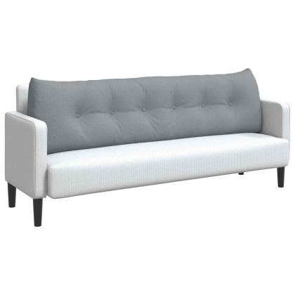 Възглавница за гръб Светлосиво 180 x 24 x 50 см текстил