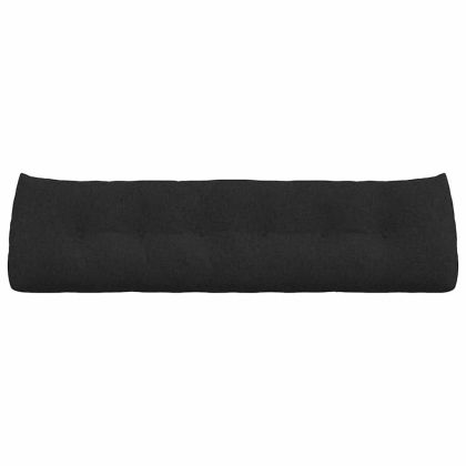 Възглавница за гръб Черно 180 x 24 x 50 см текстил