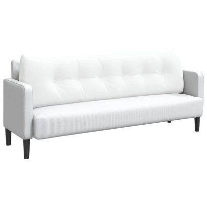 Възглавница за гръб Бяло 180 x 24 x 50 см текстил