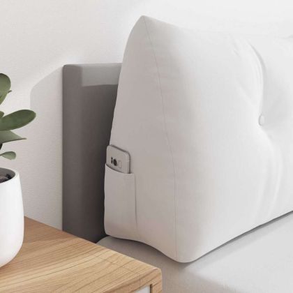 Възглавница за гръб Бяло 180 x 24 x 50 см текстил