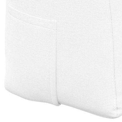 Възглавница за гръб Бяло 180 x 24 x 50 см текстил