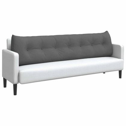 Възглавница за гръб Тъмен сив 200 x 24 x 50 см текстил