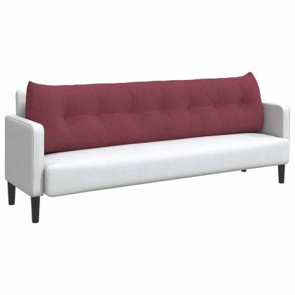 Възглавница за гръб Виненочервен 200 x 24 x 50 см текстил