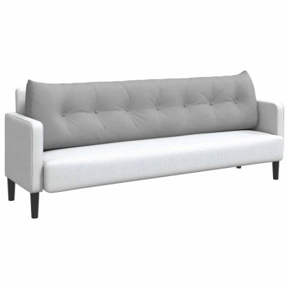 Възглавница за гръб Облачно сиво 200 x 24 x 50 см текстил