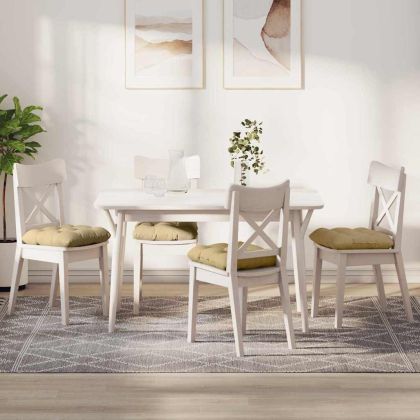 Възглавници за седалки 4 pcs Сивозелен 40 x 40 cm