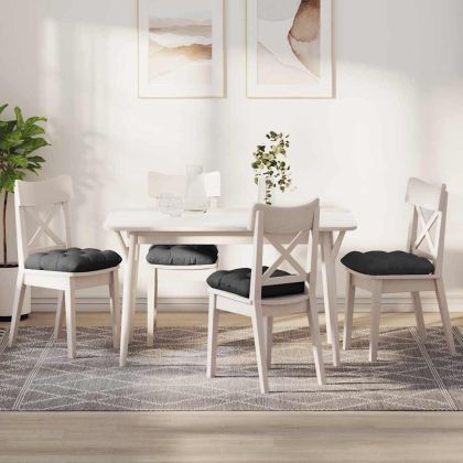 Възглавници за седалки 4 pcs Тъмен сив 45 x 45 cm