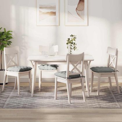 Възглавници за седалки 4 pcs Светлосиво 40 x 40 x 6 cm