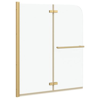 Душова обшивка Златист 120 x 140 cm ESG стъкло и алуминий