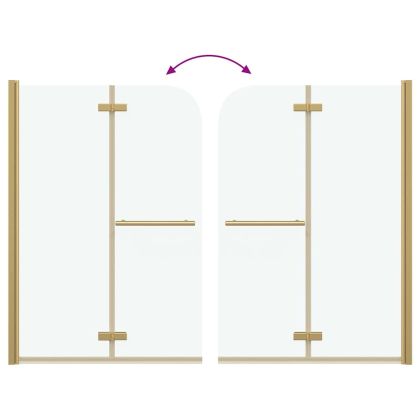 Душова обшивка Златист 95 x 140 cm ESG стъкло и алуминий