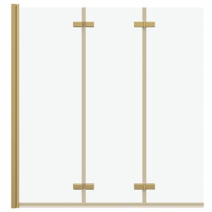 Душова обшивка Златист 130 x 138 см ESG стъкло и алуминий