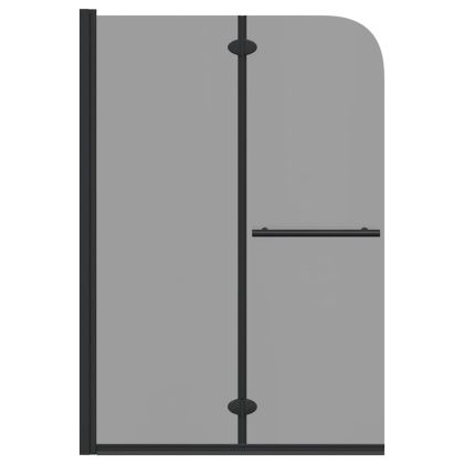 Душова обшивка Черно 120 x 140 cm ESG стъкло и алуминий