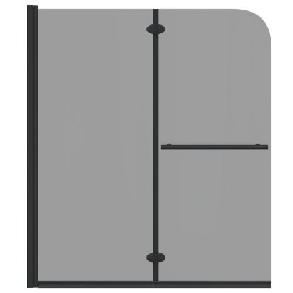 Душова обшивка Черно 95 x 140 cm ESG стъкло и алуминий