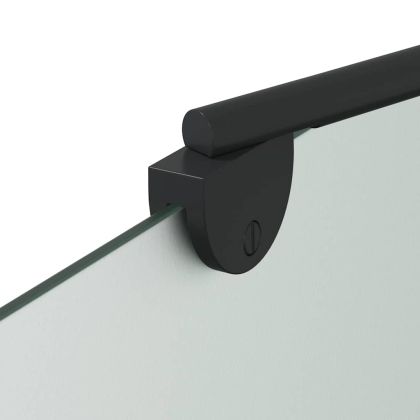 Душова обшивка Черно 120 x 68 x 130 см ESG стъкло и алуминий