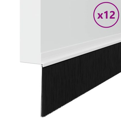 Самозалепващи се четки за уплътняване на врати 6 pcs Черно