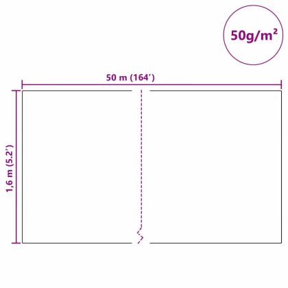 Флийс за защита на растения от замръзване Бяло 50 x 1,6 m