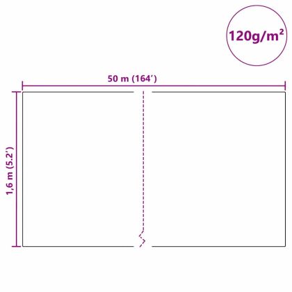 Флийс за защита на растения от замръзване Бяло 50 x 1,6 m