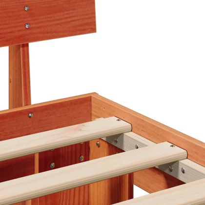 Рамка за легло с таблото Кафяво с восъчно покритие 100 x 200 cm