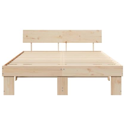 Рамка за легло Естествен 160 x 200 cm Солидно борово дърво