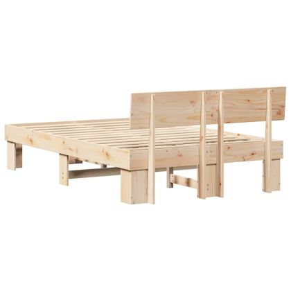 Рамка за легло Естествен 120 x 200 cm Солидно борово дърво