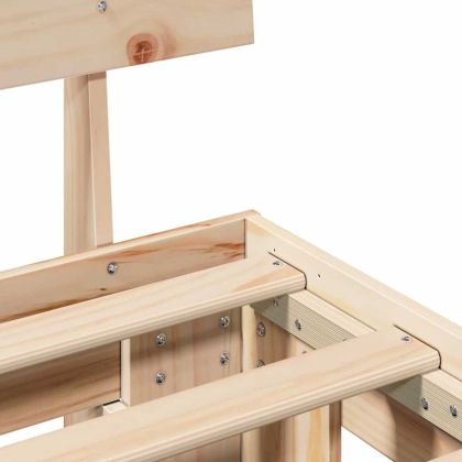 Рамка за легло Естествен 120 x 200 cm Солидно борово дърво