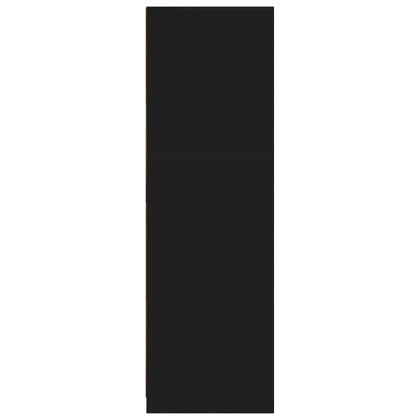 Шкаф за баня с врата Черно 79,5 x 49 x 156 см Инженерно дърво