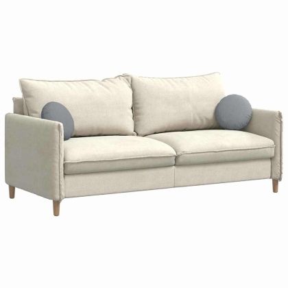 Възглавници за седалки 2 pcs Светлосиво Ø30 x 13 см текстил