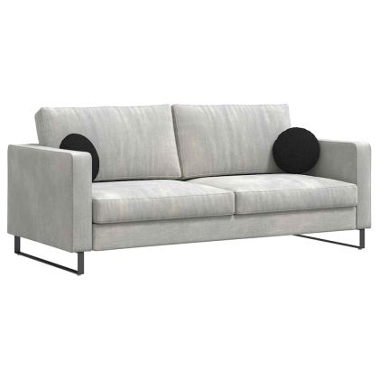 Възглавници за седалки 2 pcs Черно Ø30 x 13 см текстил