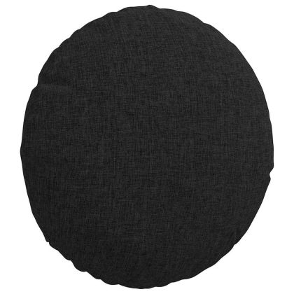 Възглавници за седалки 2 pcs Черно Ø30 x 13 см текстил