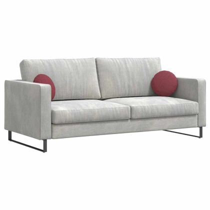 Възглавници за седалки 2 pcs Виненочервен Ø30 x 13 см текстил