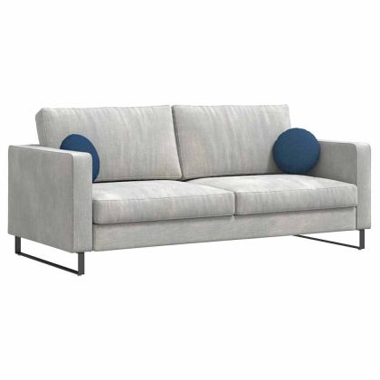 Възглавници за седалки 2 pcs Синьо Ø30 x 13 см текстил