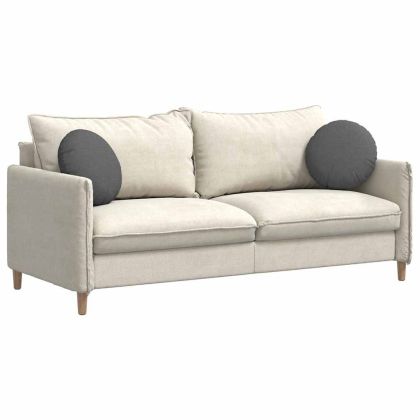 Възглавници за седалки 2 pcs Тъмен сив Ø40 x 13 см текстил