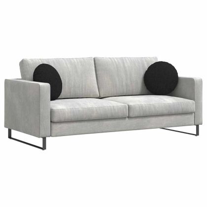 Възглавници за седалки 2 pcs Черно Ø40 x 13 см текстил