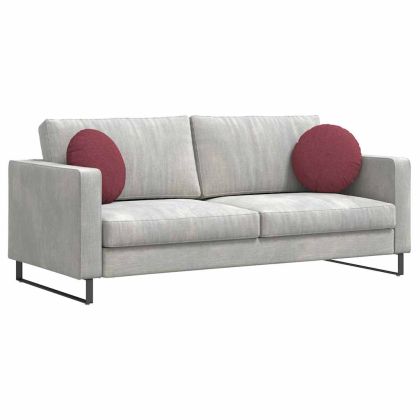 Възглавници за седалки 2 pcs Виненочервен Ø40 x 13 см текстил