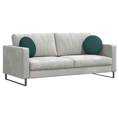 Възглавници за седалки 2 pcs Тъмен зелен Ø40 x 13 см текстил