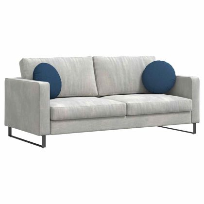 Възглавници за седалки 2 pcs Синьо Ø40 x 13 см текстил