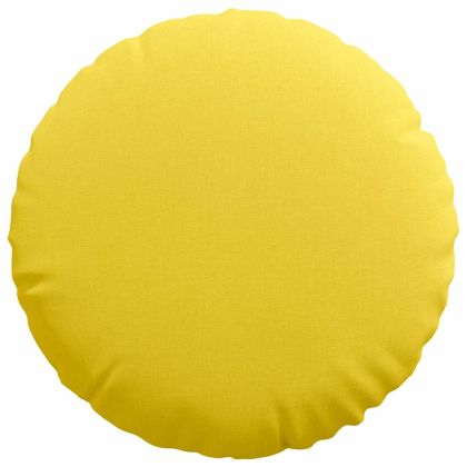 Възглавници за седалки 2 pcs Светло жълто Ø50 x 19 см текстил