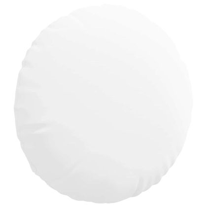 Възглавници за седалки 2 pcs Бяло Ø50 x 19 см текстил