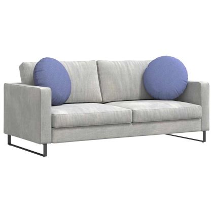 Възглавници за седалки 2 pcs Дънково син Ø50 x 19 см текстил