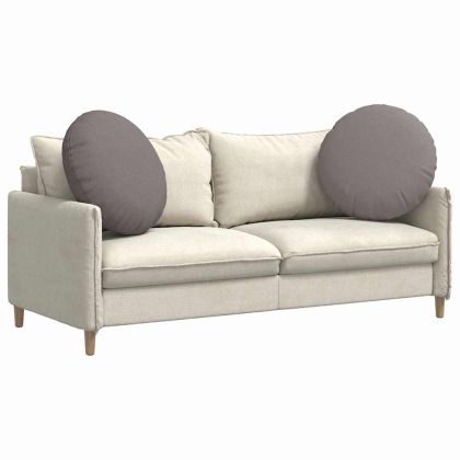 Възглавници за седалки 2 pcs Таупе Ø60 x 21 см текстил