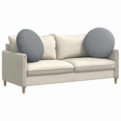 Възглавници за седалки 2 pcs Светлосиво Ø80 x 29 см текстил