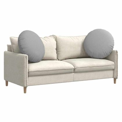 Възглавници за седалки 2 pcs Облачно сиво Ø80 x 29 см текстил